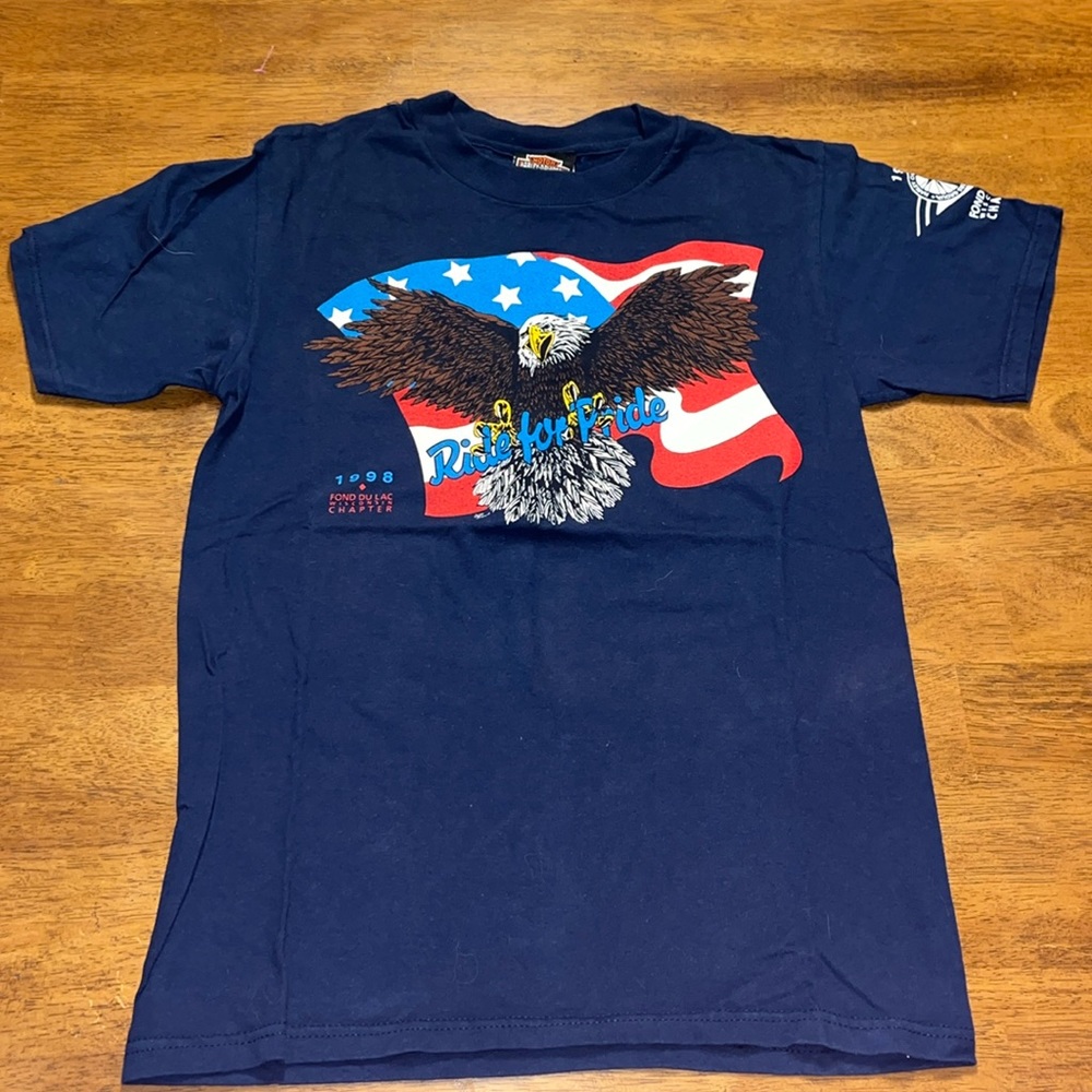 Vintage Harley Davidson tshirt size small Ride for pride Wisconsin. 1998